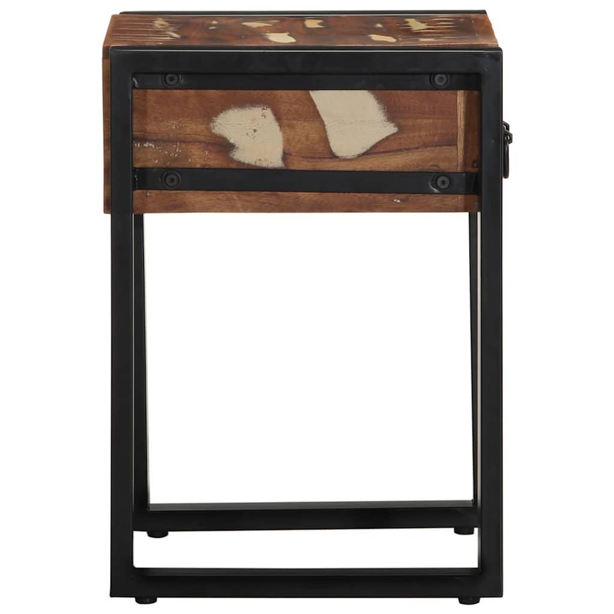 Voir la diapositive 4 : VIDAXL Table d'appoint multicolore 35x35x50cm bois massif recuperation