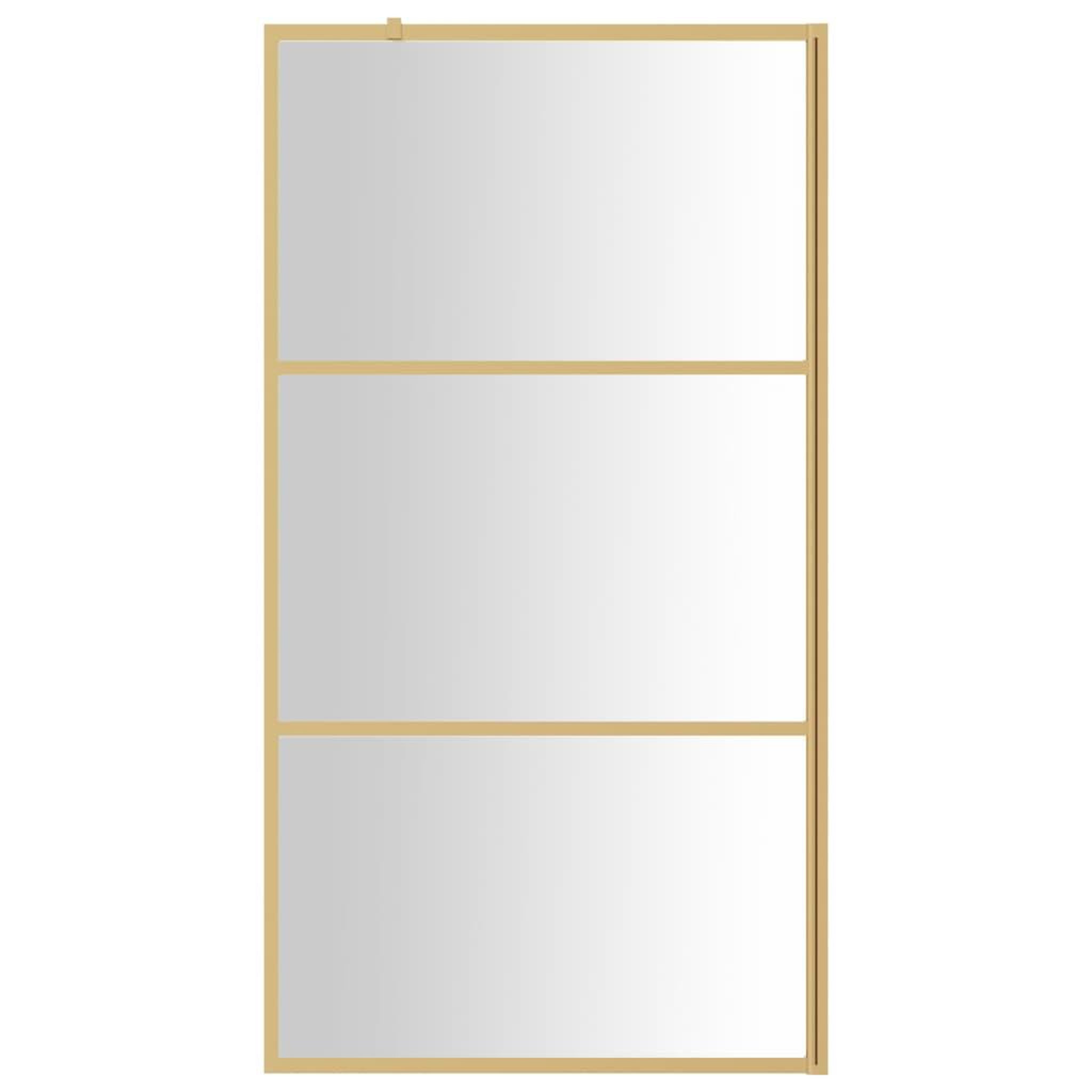Voir la diapositive 3 : VIDAXL Paroi de douche avec verre ESG transparent dore 115x195 cm