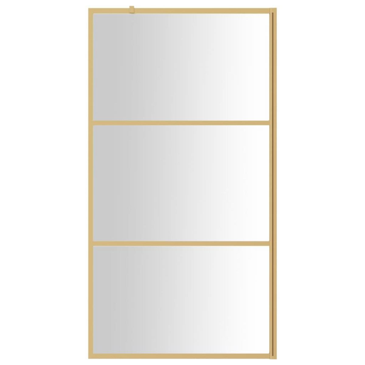 VIDAXL Paroi de douche avec verre ESG transparent dore 115x195 cm