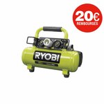 ryobi compresseur à cuve ryobi 18v one plus - 4l - sans batterie ni chargeur r18ac-0