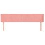 Voir la diapositive 3 : VIDAXL Tete de lit avec oreilles Rose 203x16x78/88 cm Velours