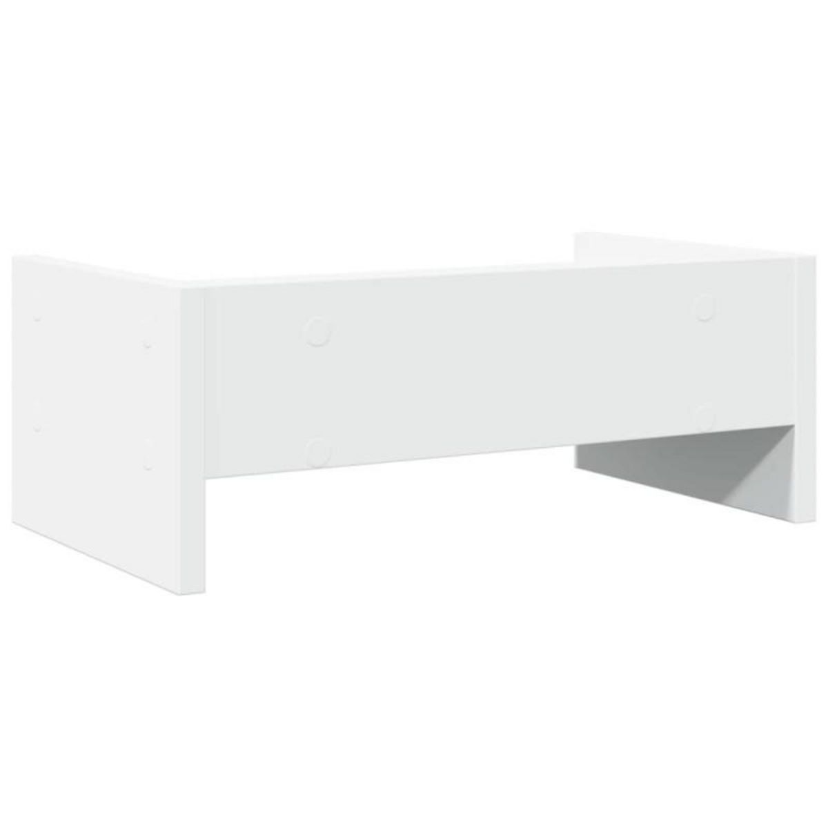VIDAXL Support de moniteur blanc 42x24x16 cm bois d ingénierie