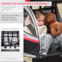Voir la diapositive 6 : HOMCOM Remorque vélo jogger 2 en 1 pour enfant drapeau roue avant pivotante réflecteurs et barre d'attelage inclus rouge noir