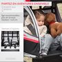 Voir la diapositive 6 : HOMCOM Remorque vélo jogger 2 en 1 pour enfant drapeau roue avant pivotante réflecteurs et barre d'attelage inclus rouge noir