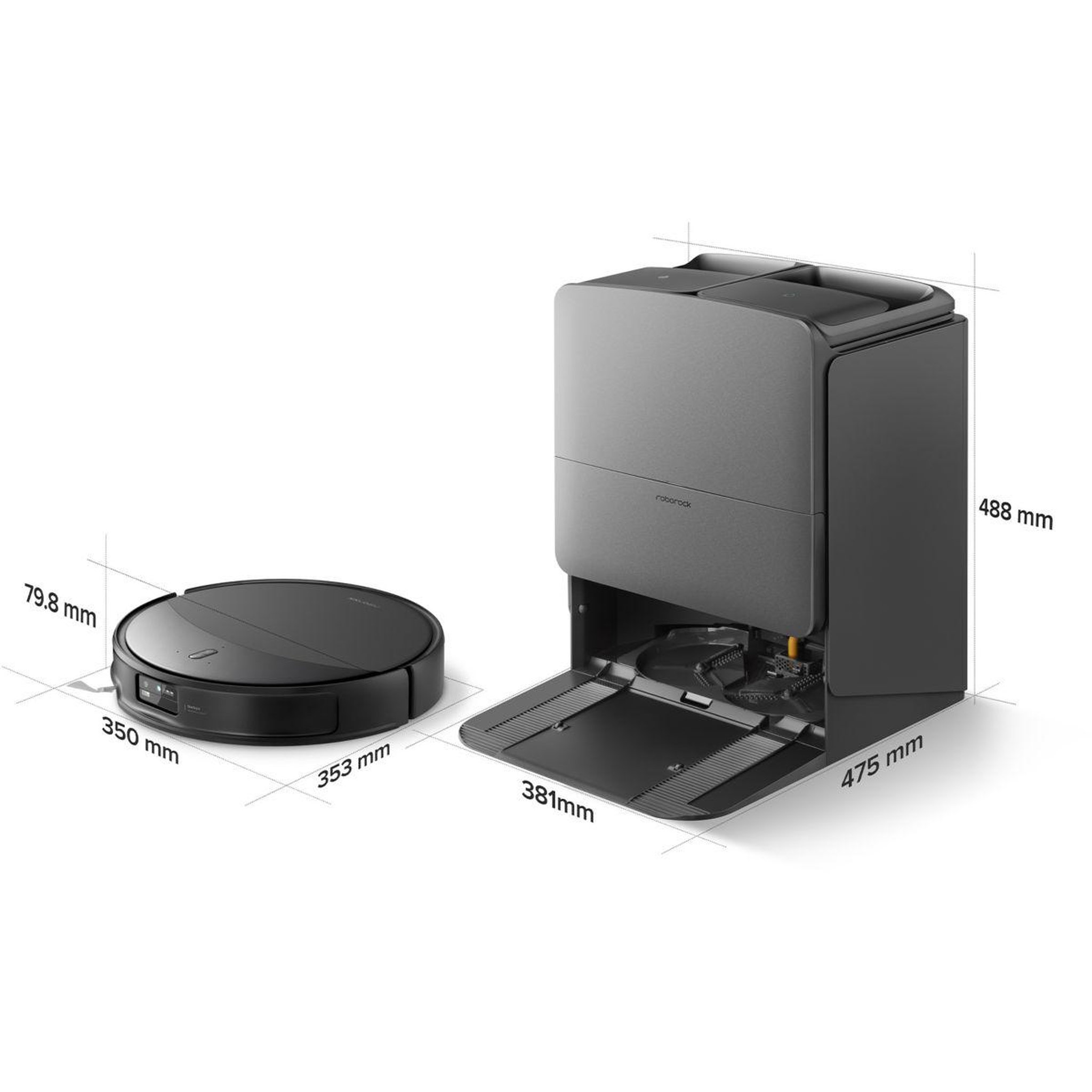 Voir la diapositive 4 : ROBOROCK Robot aspirateur laveur saros 20x black