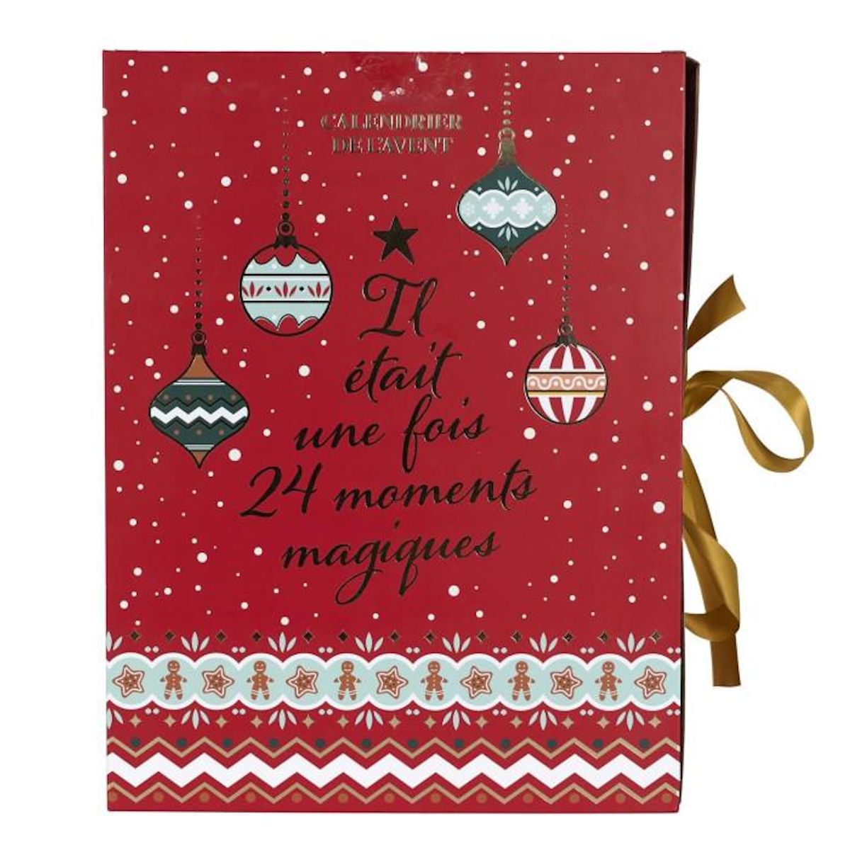 Paris Prix Calendrier de l'Avent Bougies & Surprises  Noël  33cm Rouge