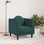 Voir la diapositive 3 : VIDAXL Fauteuil avec coussin vert fonce velours