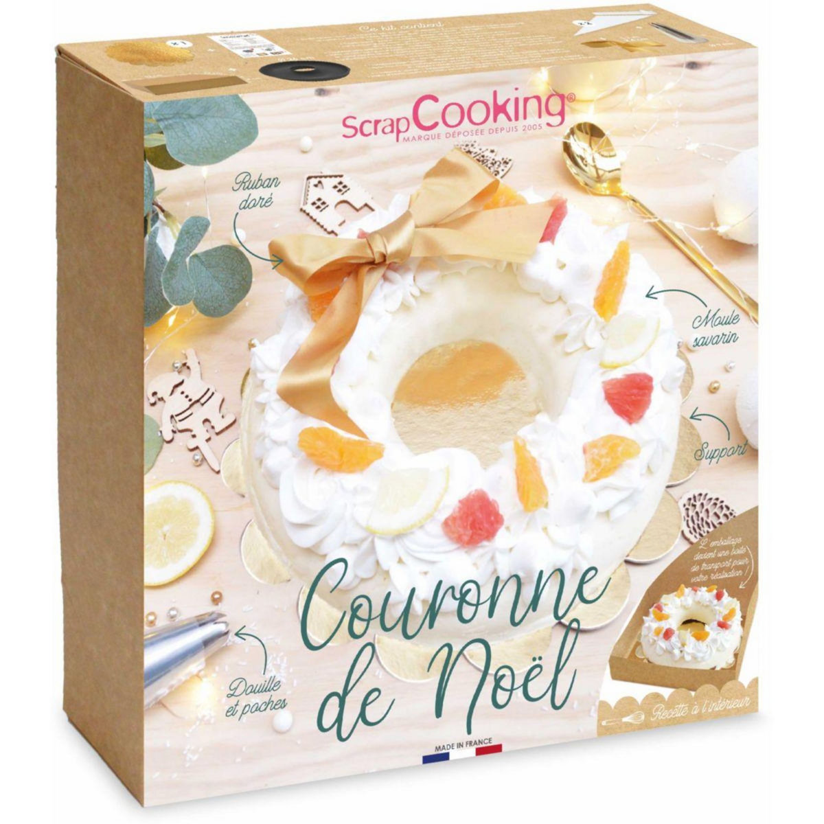 SCRAPCOOKING Moule à bûche couronne de Noel