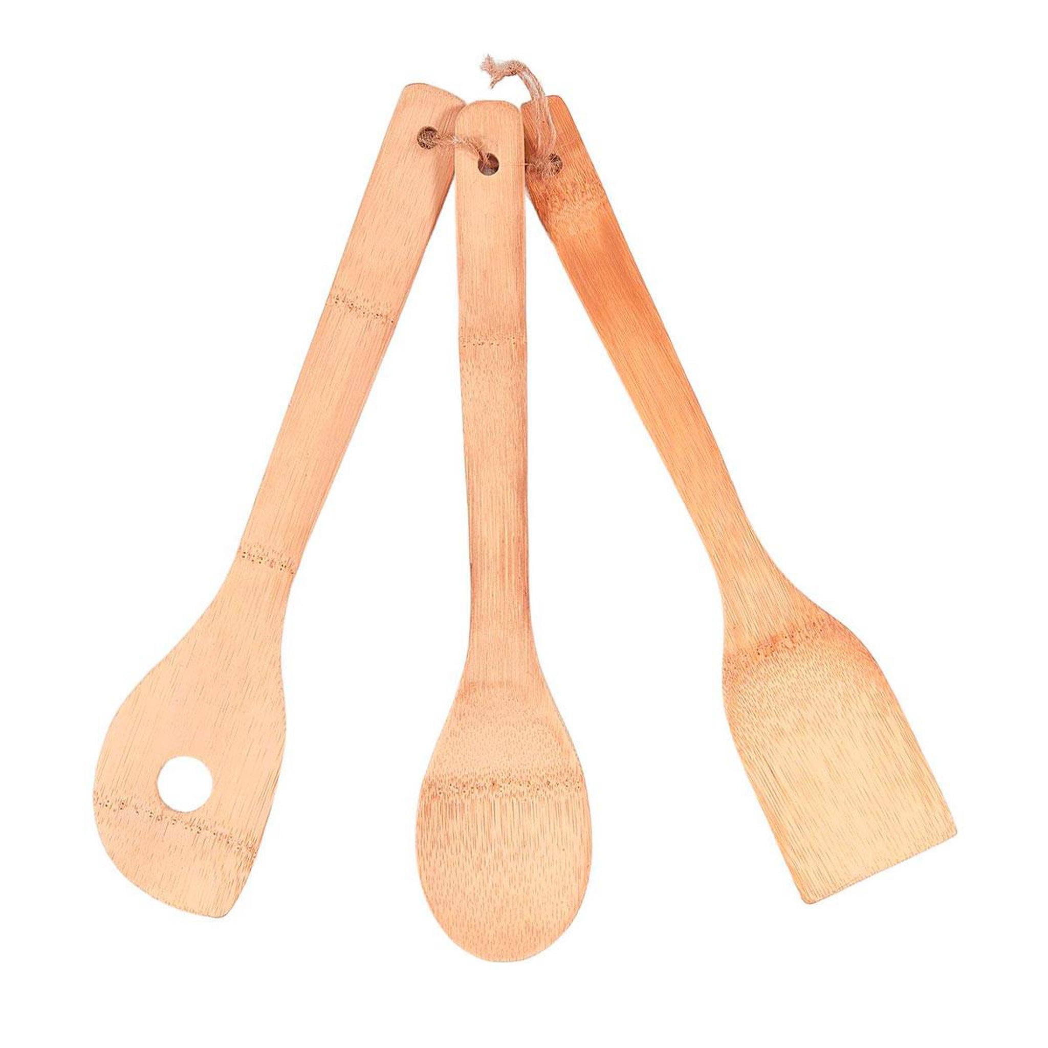 COOK CONCEPT Lot de 3 ustensiles de cuisine  bambou  30cm naturel
