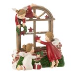 Paris Prix Déco de Noël à LED  Anges & Fenêtre  20cm Multicolore