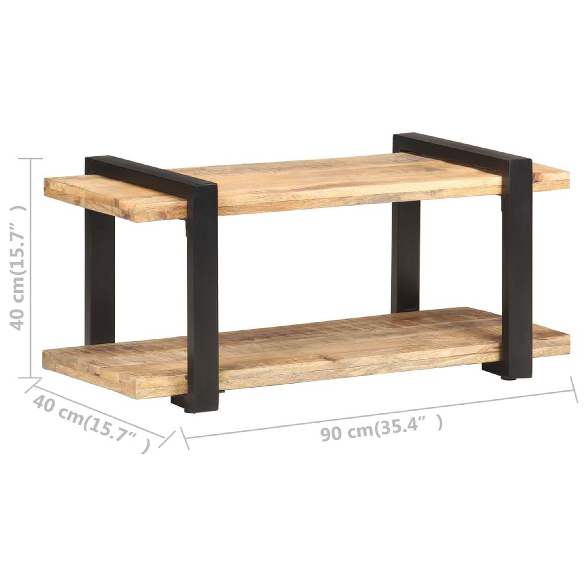 Voir la diapositive 6 : VIDAXL Meuble TV 90x40x40 cm Bois de manguier brut