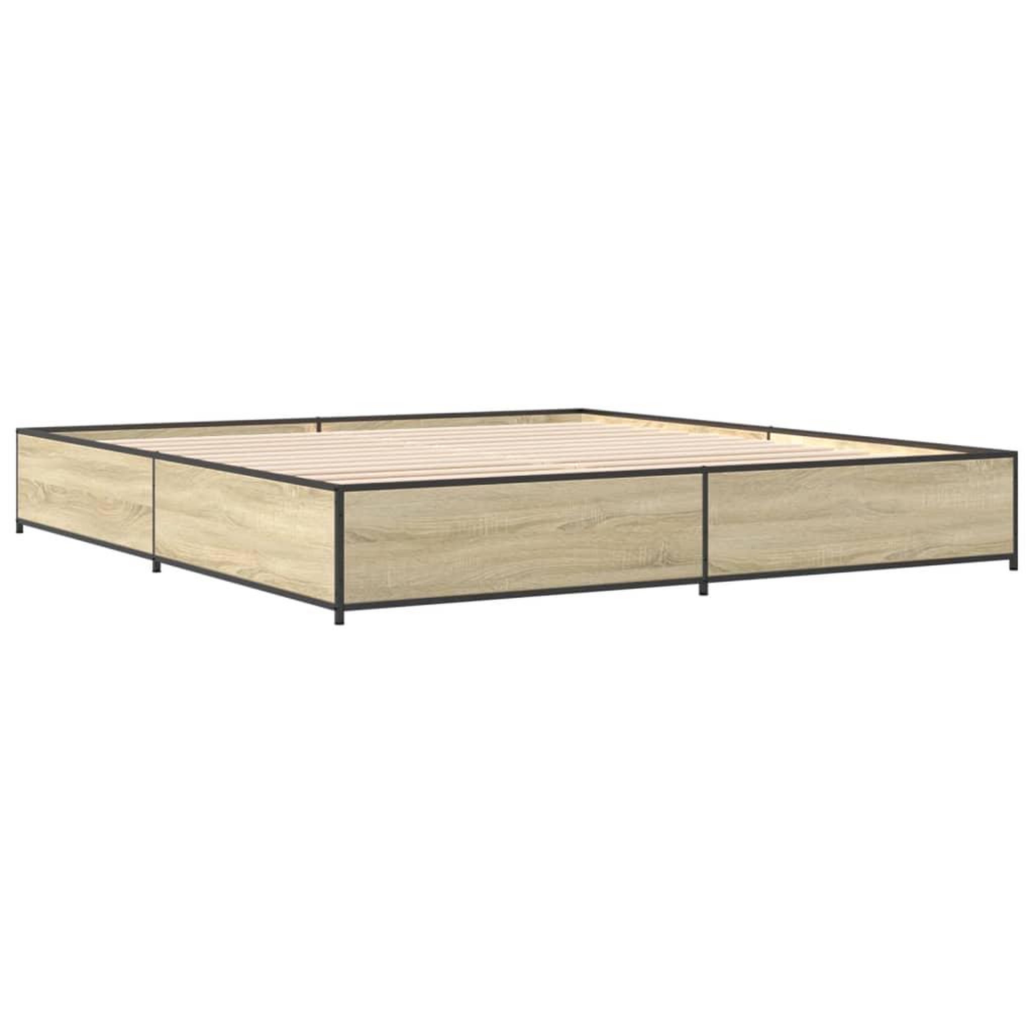 Voir la diapositive 3 : VIDAXL Cadre de lit sans matelas chene sonoma 200x200 cm
