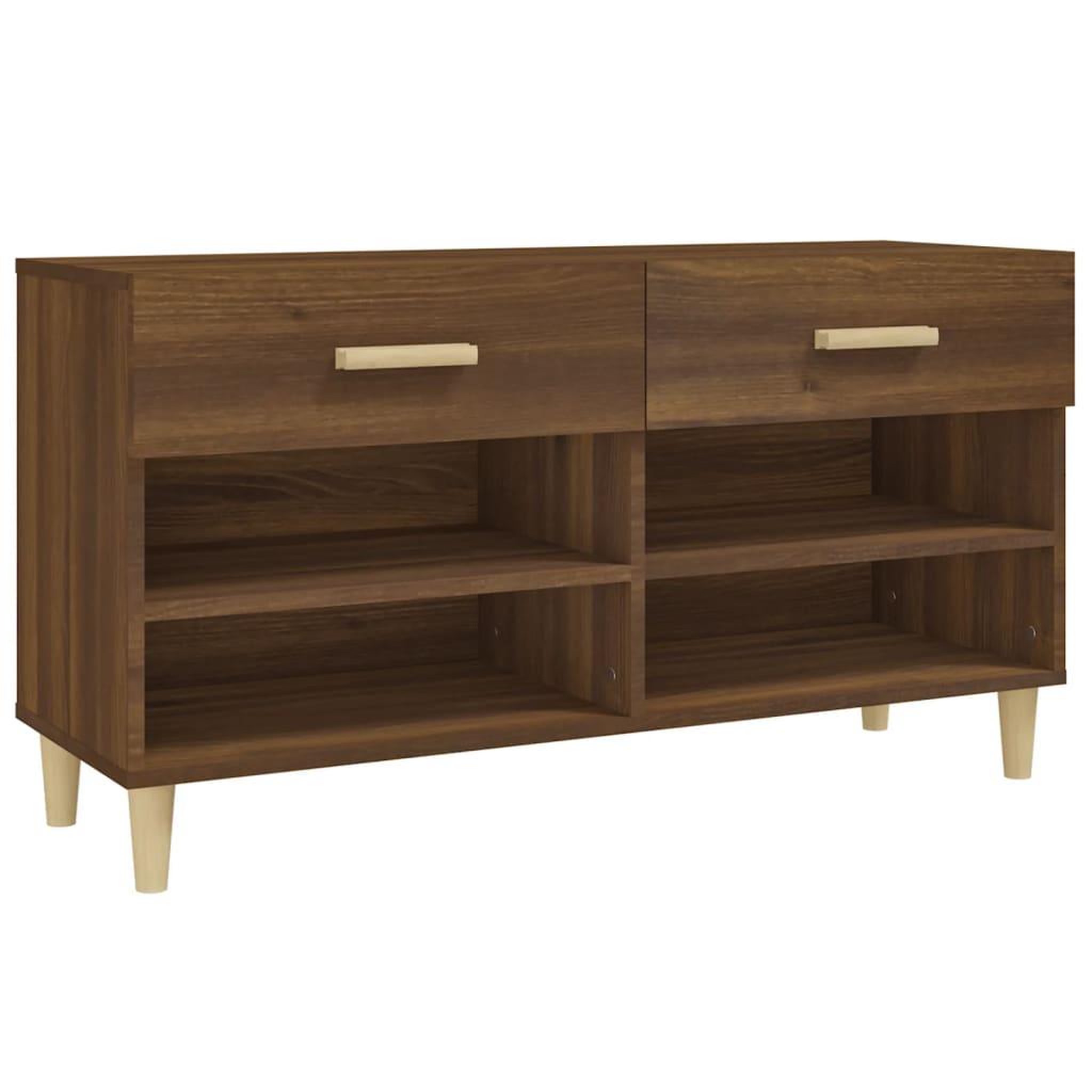 VIDAXL Meuble a chaussures chene marron 102x35x55 cm bois d'ingenierie