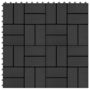 Voir la diapositive 1 : VIDAXL Carreaux de terrasse 22 pcs 30 x 30 cm 2 m^2 WPC Noir