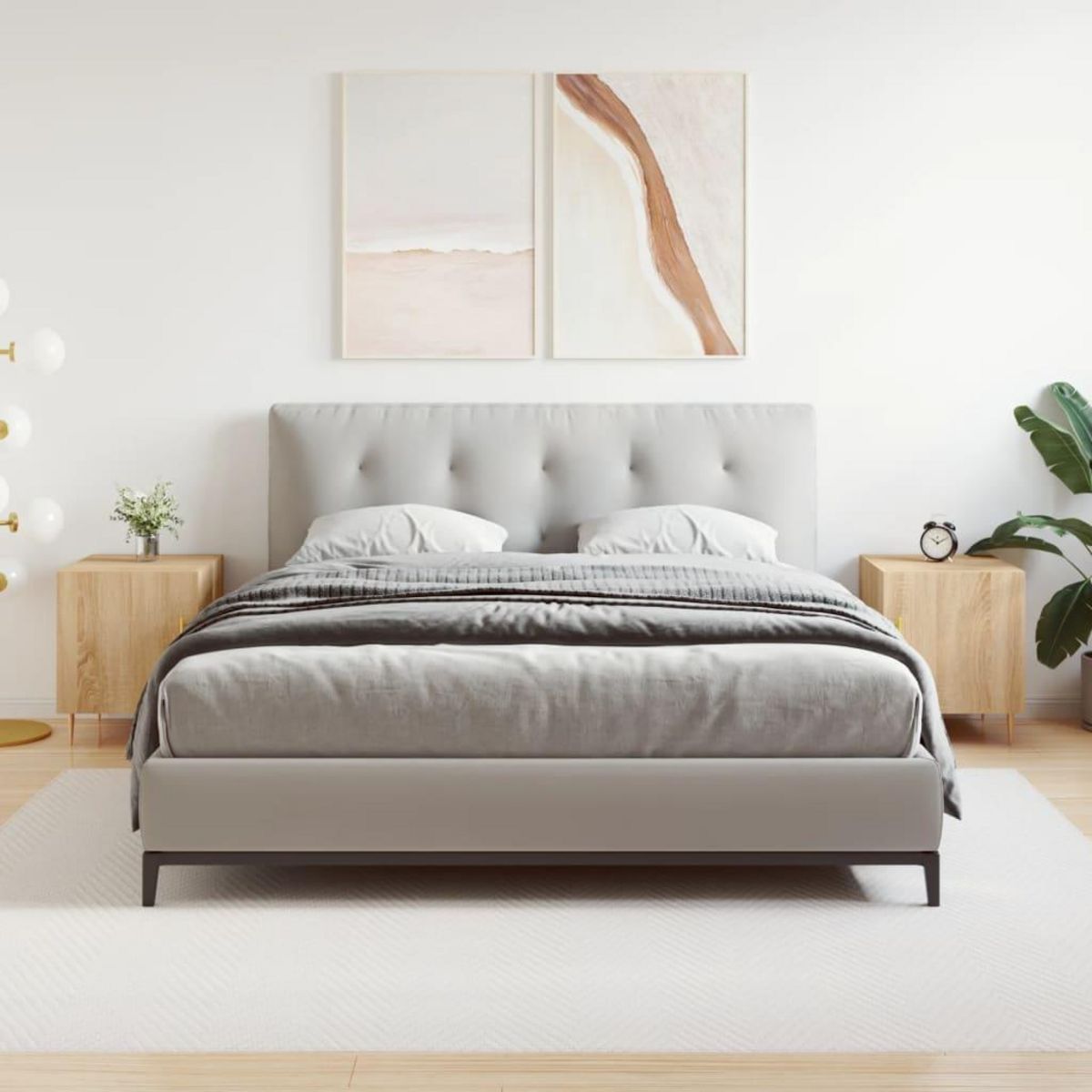 VIDAXL Tables de chevet 2 pcs chene sonoma 40x40x50 cm bois ingenierie