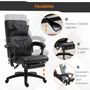 Voir la diapositive 6 : HOMCOM HOMCOM Fauteuil de bureau manager massant hauteur réglable dossier inclinable repose-pied + appui-tête 68 x 79 x 104-112 cm noir