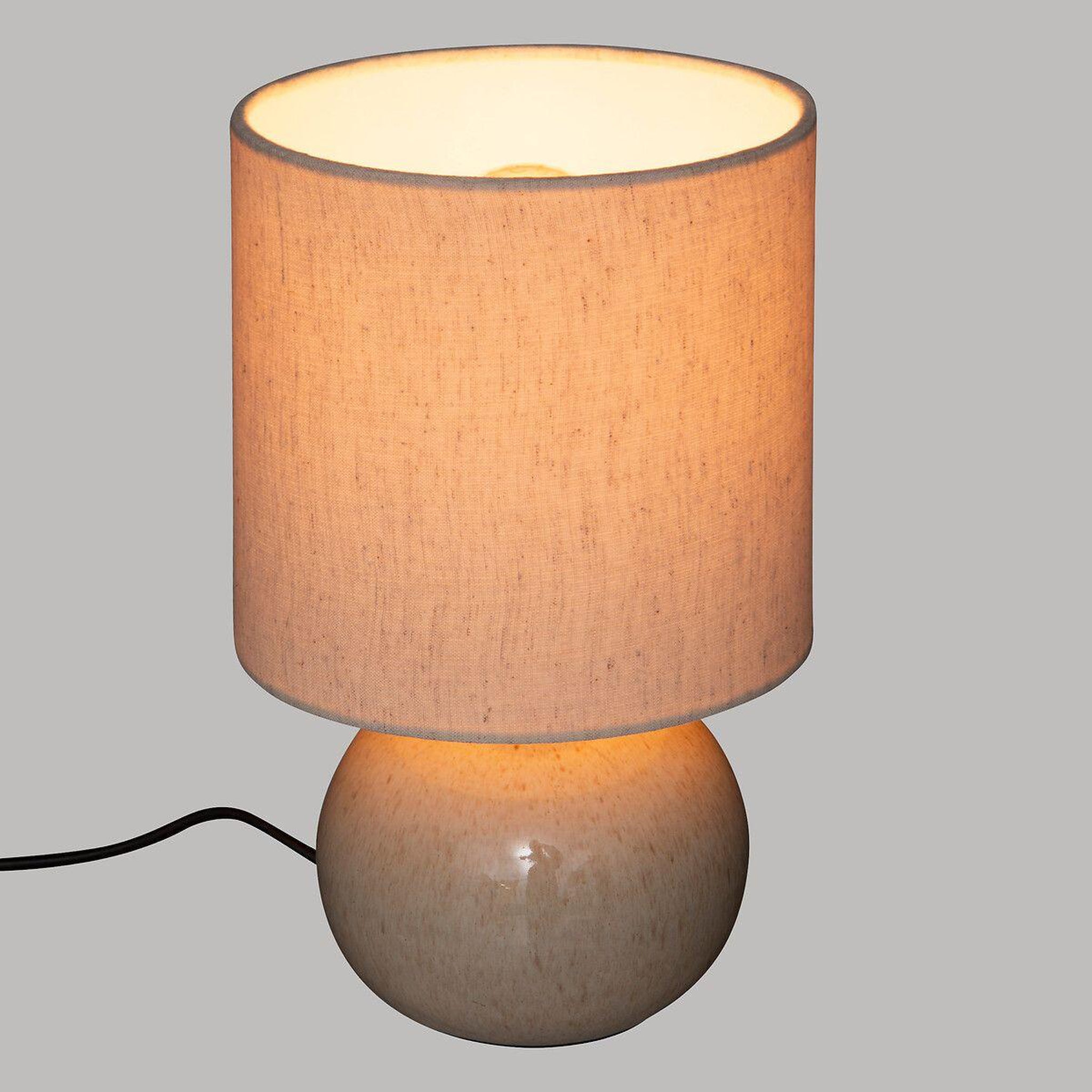 Voir la diapositive 4 : ATMOSPHERA Lampe à poser boule  gaia  28cm lin