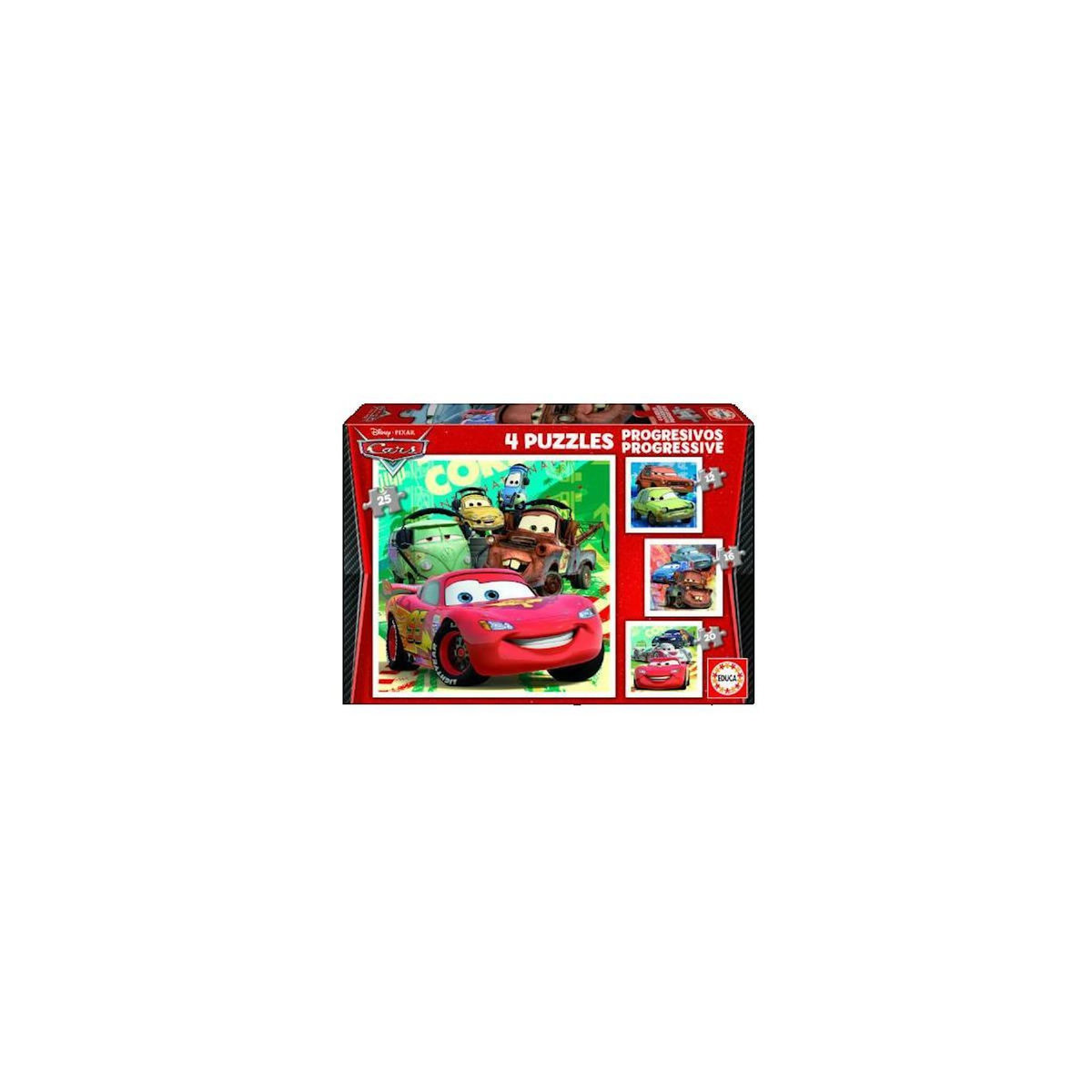 EDUCA 4 puzzles evolutifs - Cars le film