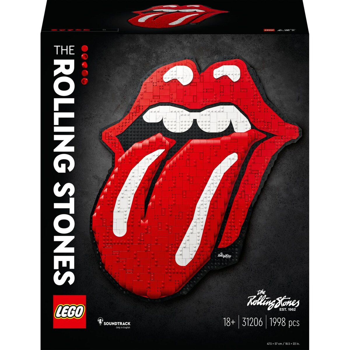 LEGO Art 31206 The Rolling Stones, Accessoires de Décoration Intérieure Murale Adultes
