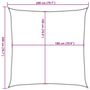 Voir la diapositive 6 : VIDAXL Voile de parasol PEHD Carre 2 x 2 m Blanc