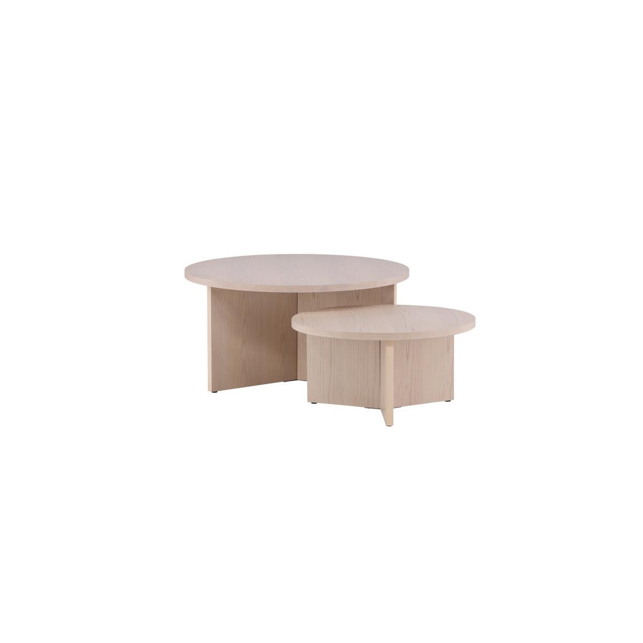 Voir la diapositive 2 : Paris Prix Lot de 2 tables basses design  salto  85cm naturel