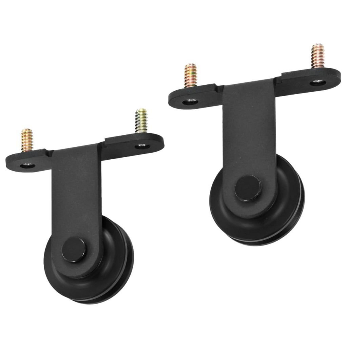 VIDAXL Kit de quincaillerie de porte coulissante SKIEN 200 cm noir