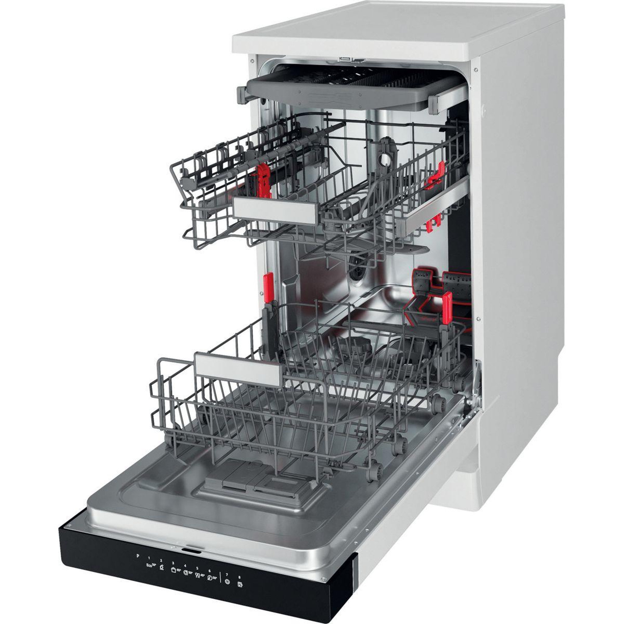 Voir la diapositive 5 : Whirlpool Lave vaisselle 45 cm WSFO3O34PF 6ème Sens