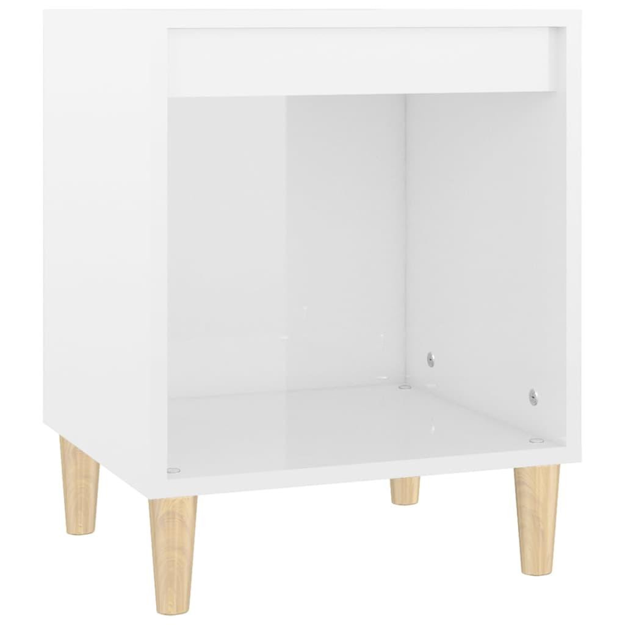 Voir la diapositive 2 : VIDAXL Table de chevet Blanc brillant 40x35x50 cm Bois d'ingenierie