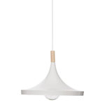 ATMOSPHERA Lampe Suspension Design  Métal & Bois  32cm Blanc