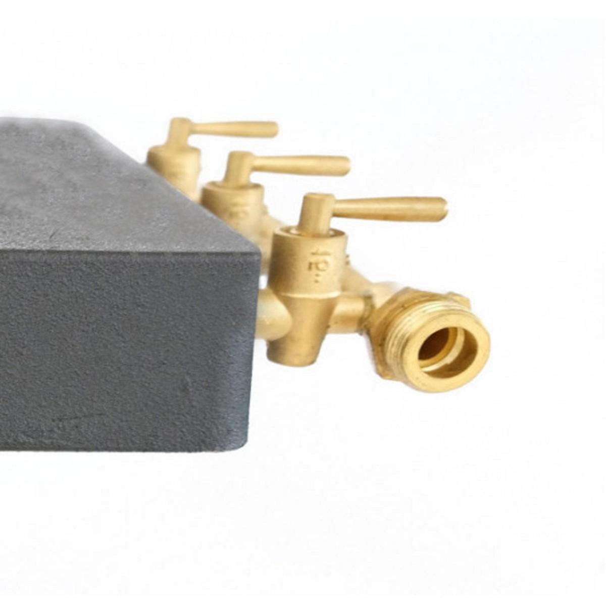 MEVA Rechaud gaz Traiteur Fonte véritable 9.8 kw 4 pieds 3 robinets + Tuyau gaz et détendeur