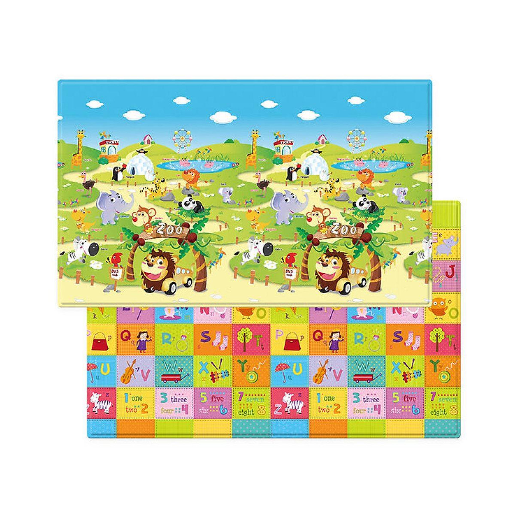 DWINGULER Tapis d'éveil et jeu multicolore zoo