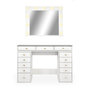 Voir la diapositive 2 : Paris Prix Coiffeuse Avec 13 Tiroirs & Miroir  Beauté  120cm Blanc