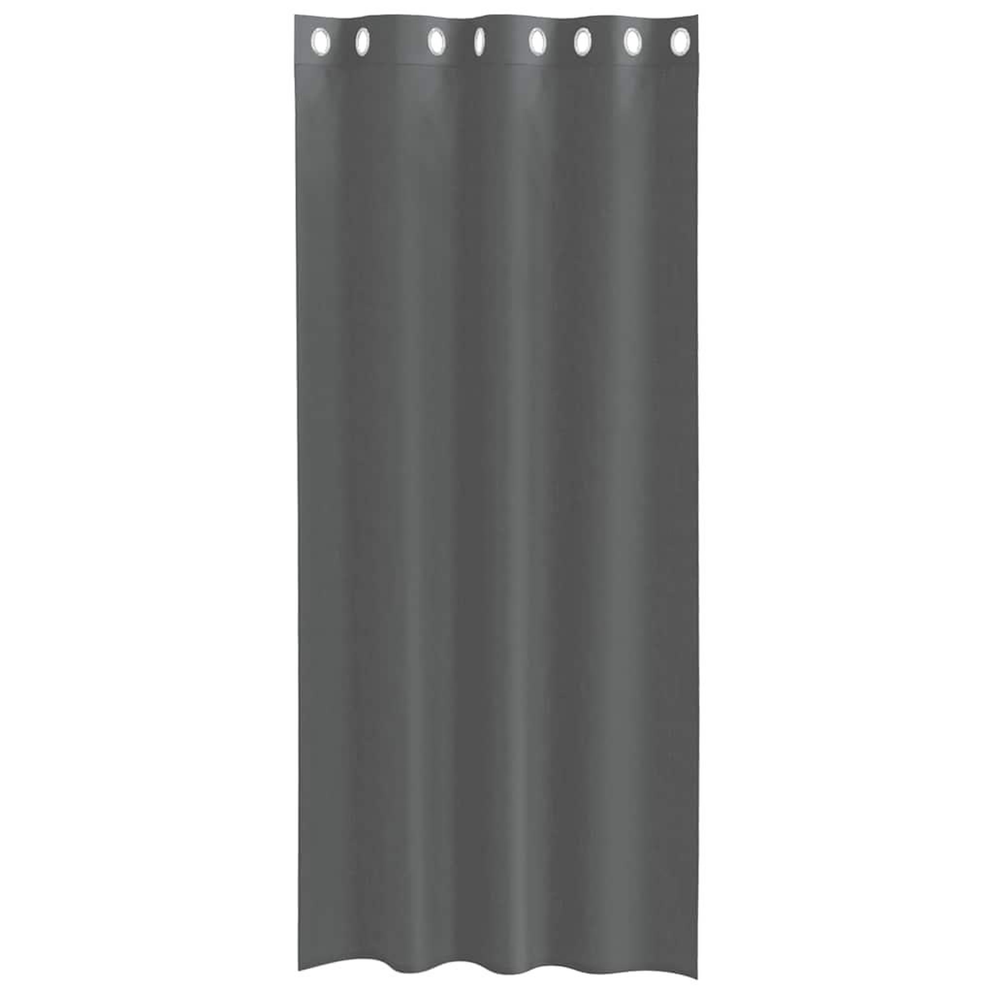 Voir la diapositive 4 : VIDAXL Rideaux en voile avec œillets 2 pcs gris fonce 140x225 cm
