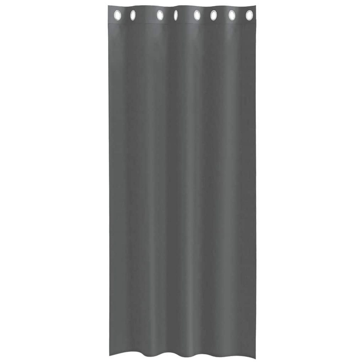 VIDAXL Rideaux en voile avec œillets 2 pcs gris fonce 140x225 cm