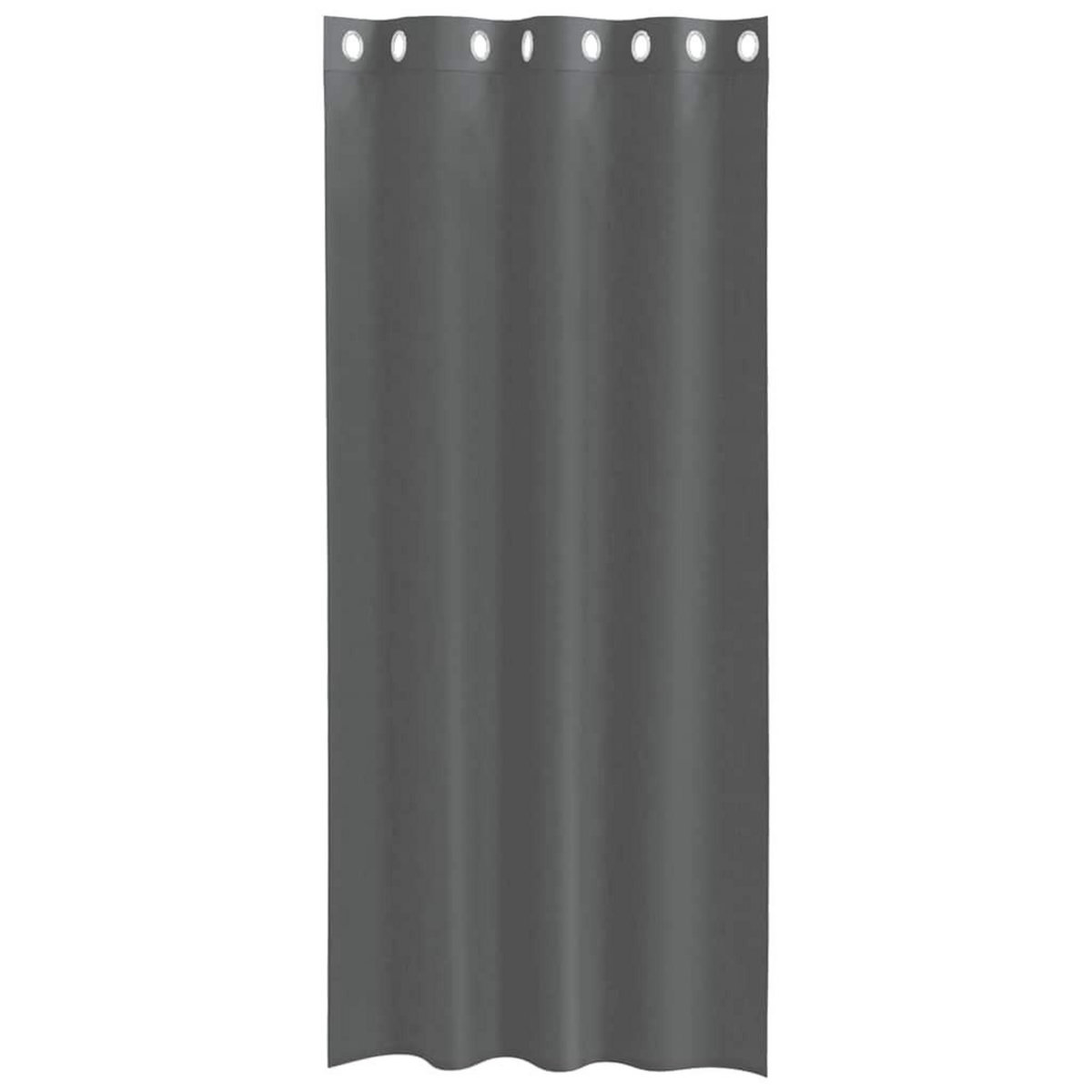 VIDAXL Rideaux en voile avec œillets 2 pcs gris fonce 140x225 cm