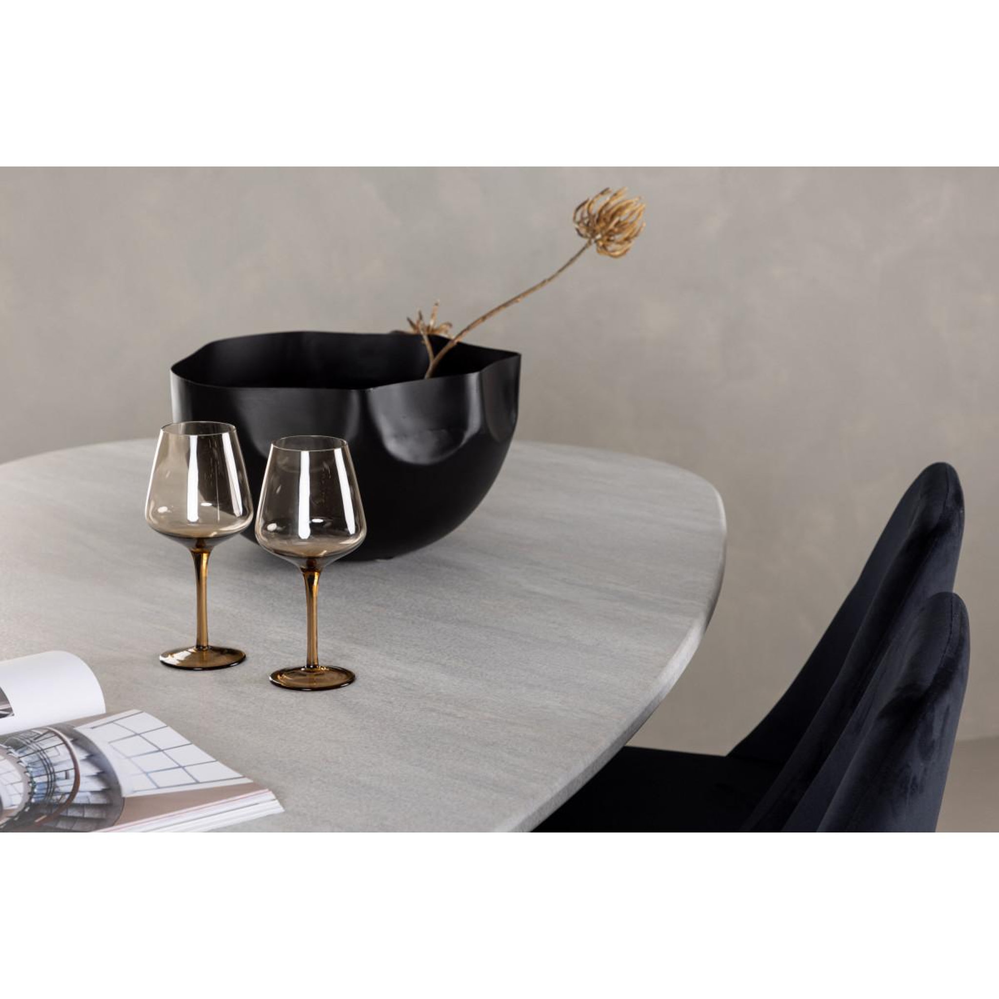 Voir la diapositive 6 : Paris Prix Ensemble table à manger & 4 chaises  gronvik & night  180cm gris clair & noir