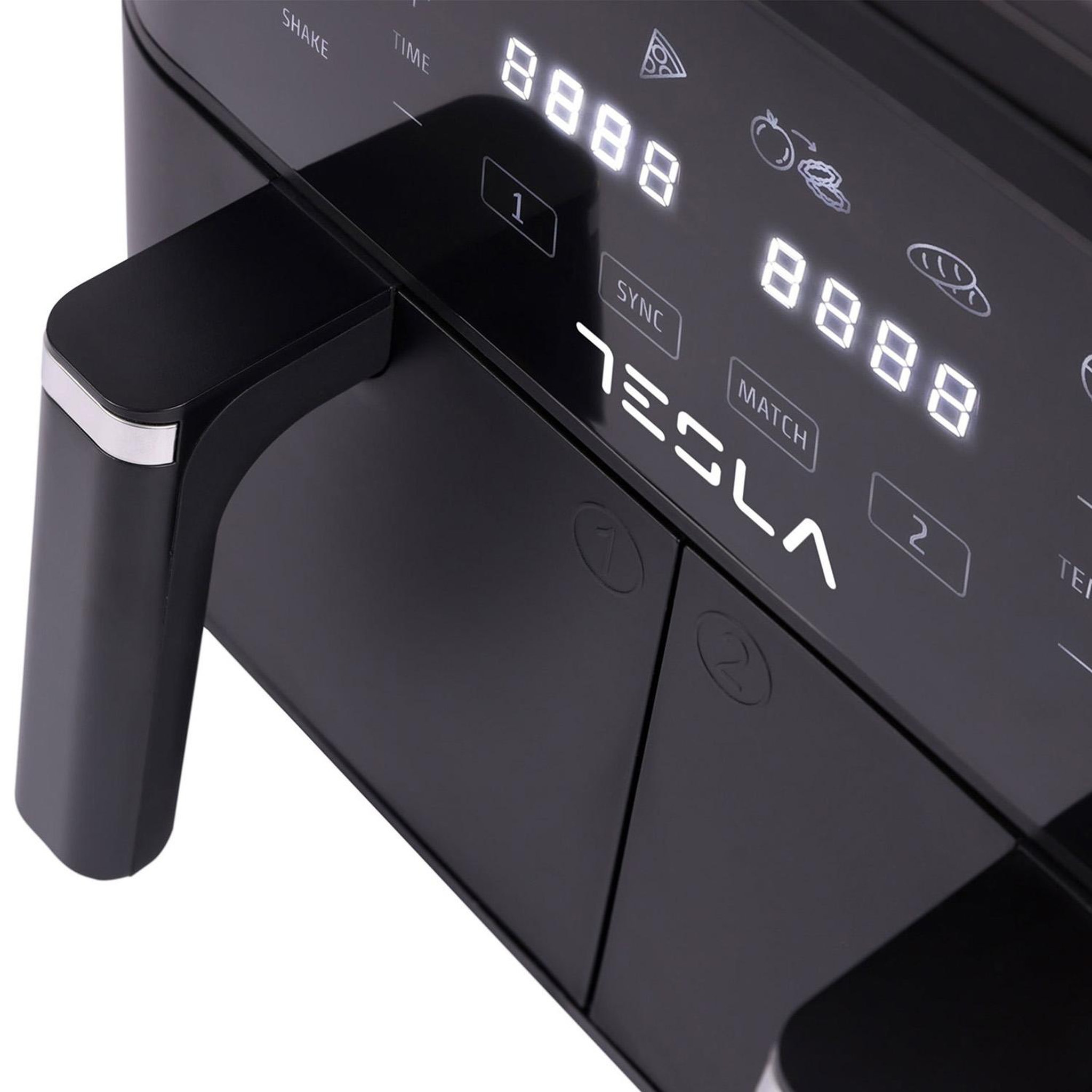 Voir la diapositive 5 : TESLA Friteuse à air chaud air fryer double bac 9l 2400w - af900bsd