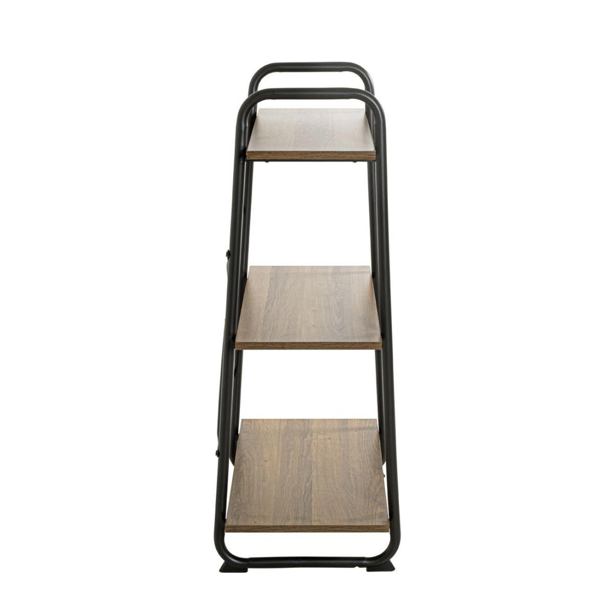 Voir la diapositive 4 : Paris Prix Étagère 3 niveaux  slovako  93cm noir & chêne