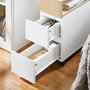 Voir la diapositive 6 : SOBUY SoBuy - Table De Chevet à 2 tiroirs - Blanc - 50x20x61cm - Nordique - FBT155-NW