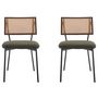 Voir la diapositive 2 : LISA DESIGN Luciano - lot de 2 chaises - en tissu bouclette