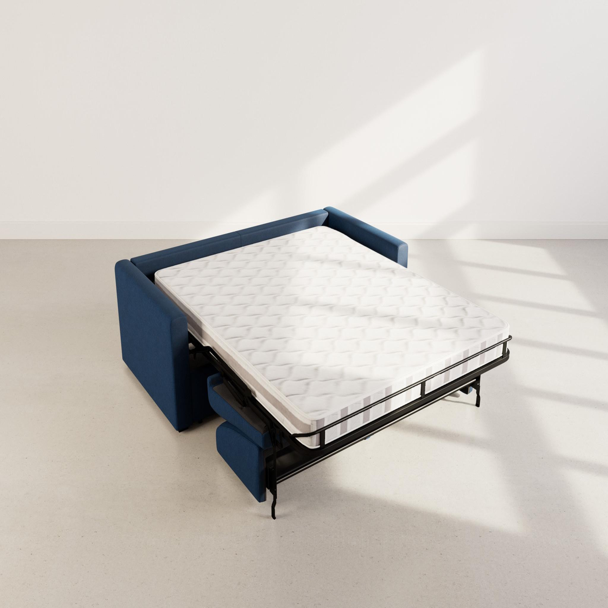 Voir la diapositive 3 : BEST MOBILIER Julia - canapé 3 places convertible express couchage quotidien 140 cm matelas 14 cm en tissu