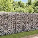 VIDAXL Mur a gabion avec couvercles Acier galvanise 20x20x100 cm