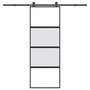 Voir la diapositive 1 : VIDAXL Porte coulissante kit de quincaillerie trempe verre aluminium