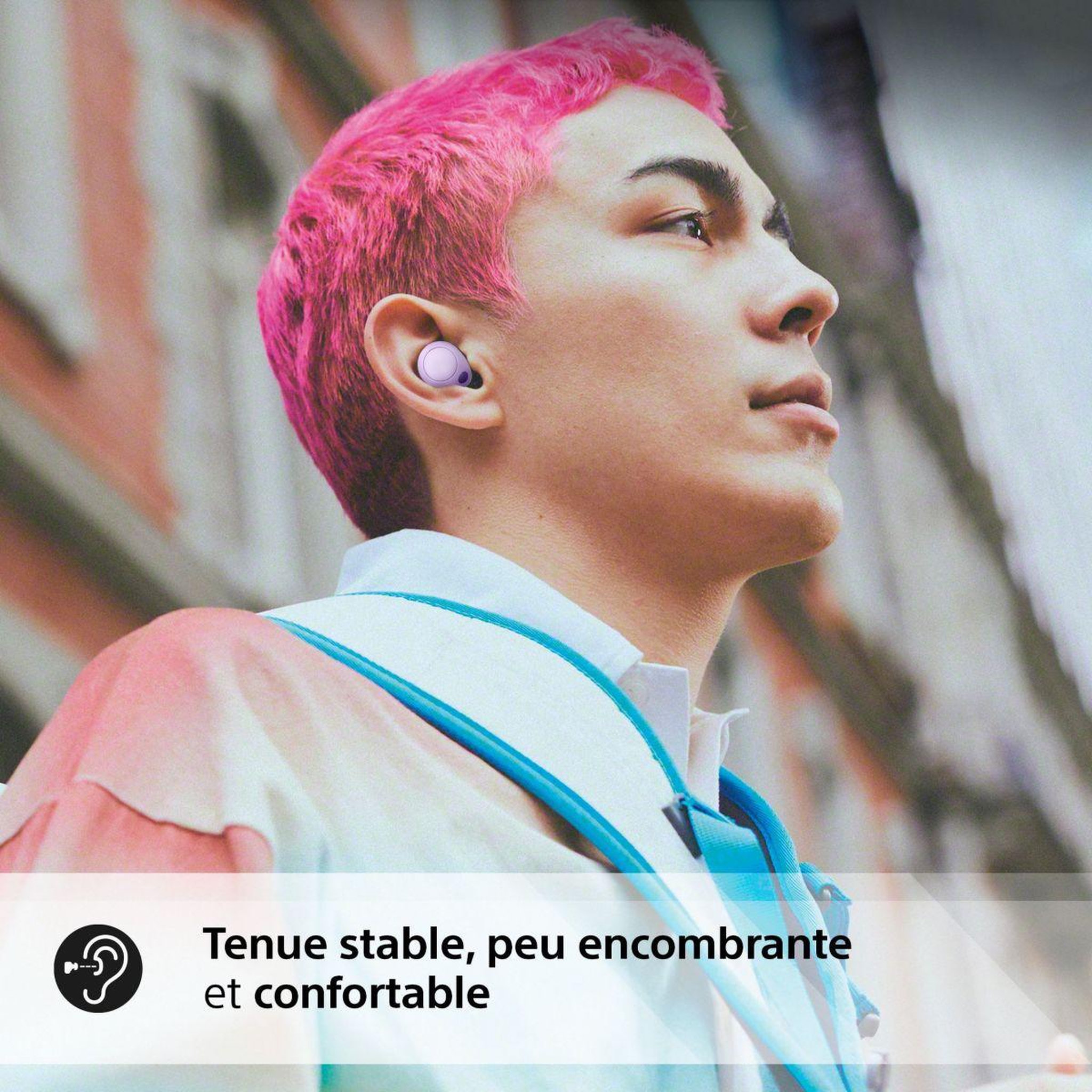 Voir la diapositive 4 : SONY Ecouteurs WF-C700N Lavande