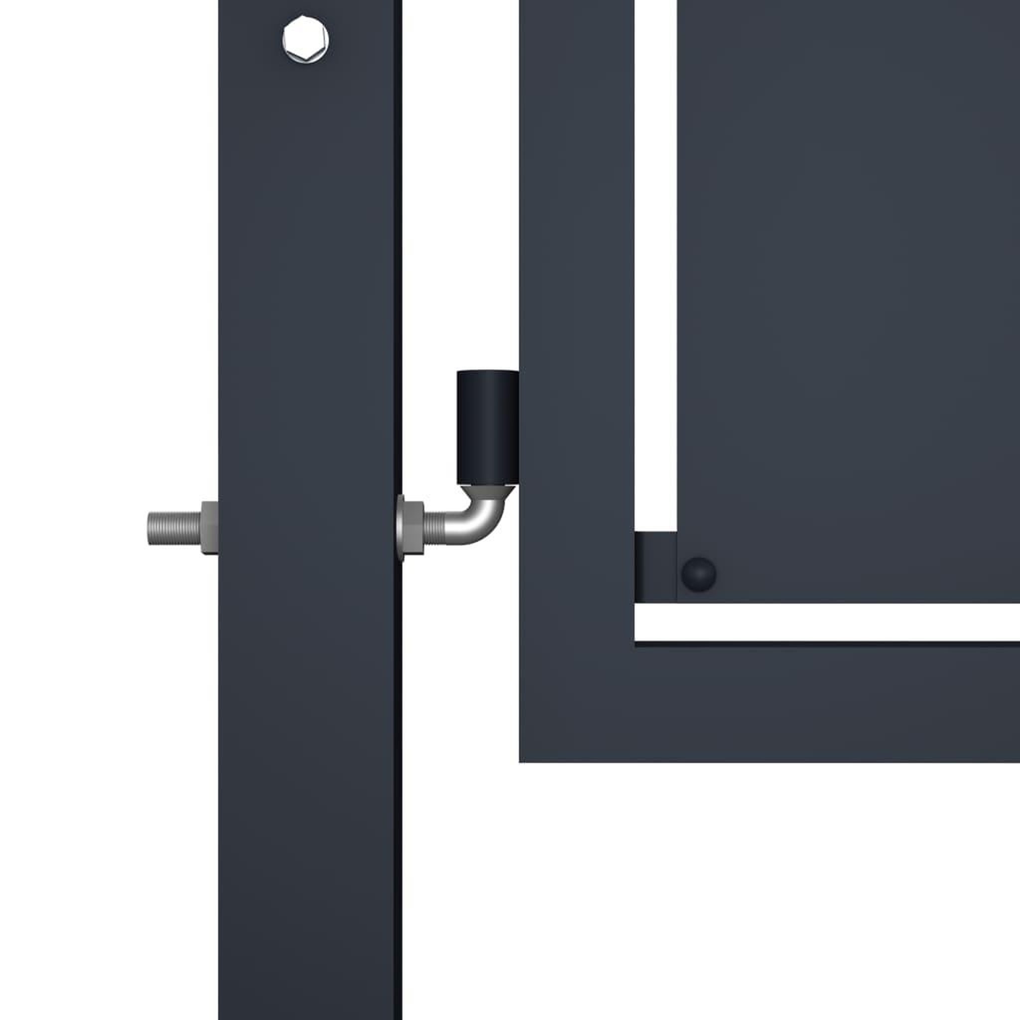 Voir la diapositive 3 : VIDAXL Portail de jardin Acier 100 x 125 cm Anthracite