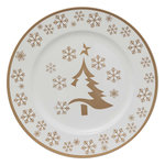 ATMOSPHERA Lot de 12 dessous d'assiette Sapin Diam 33 cm - Or