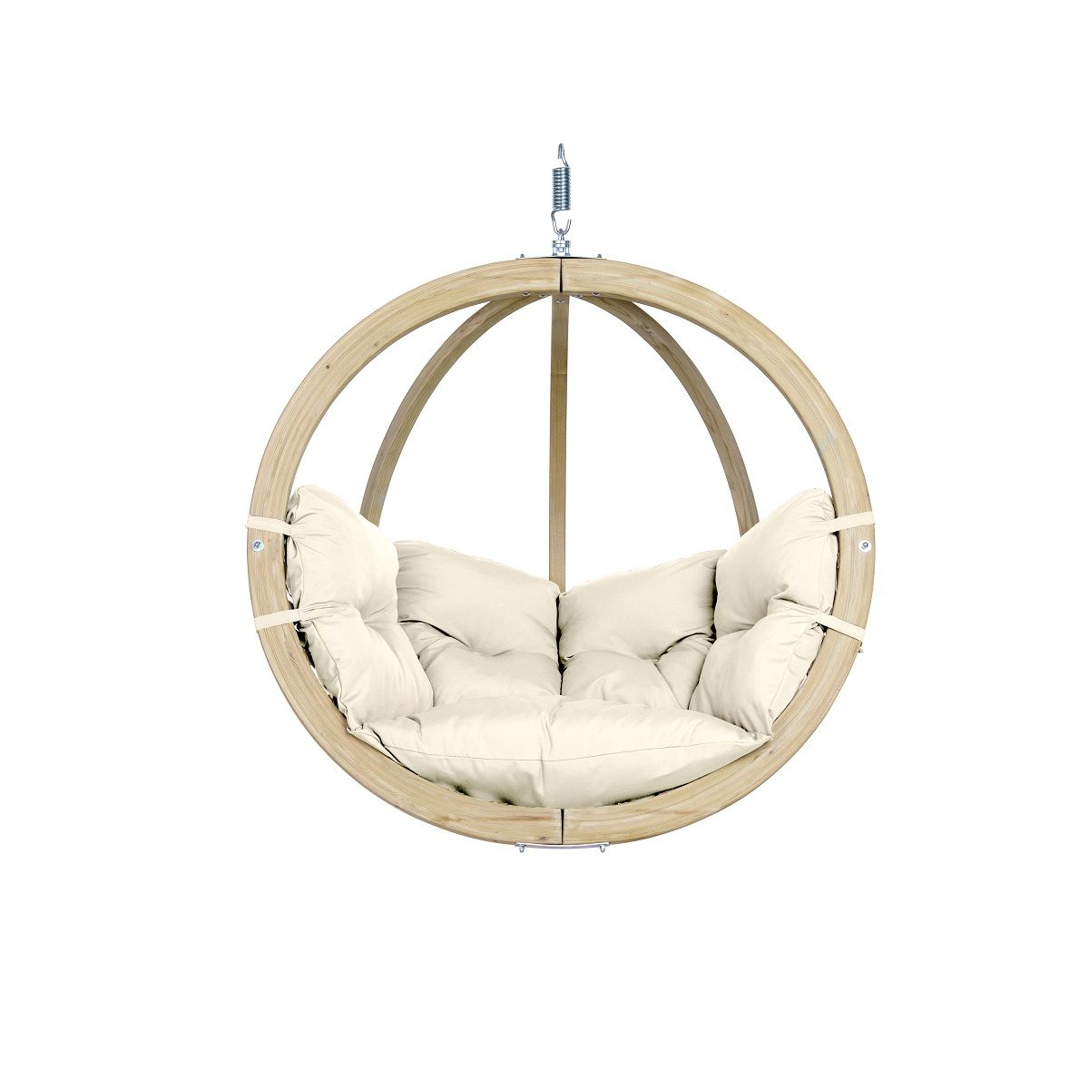 Fauteuil suspendu + Support Globo Natura crème