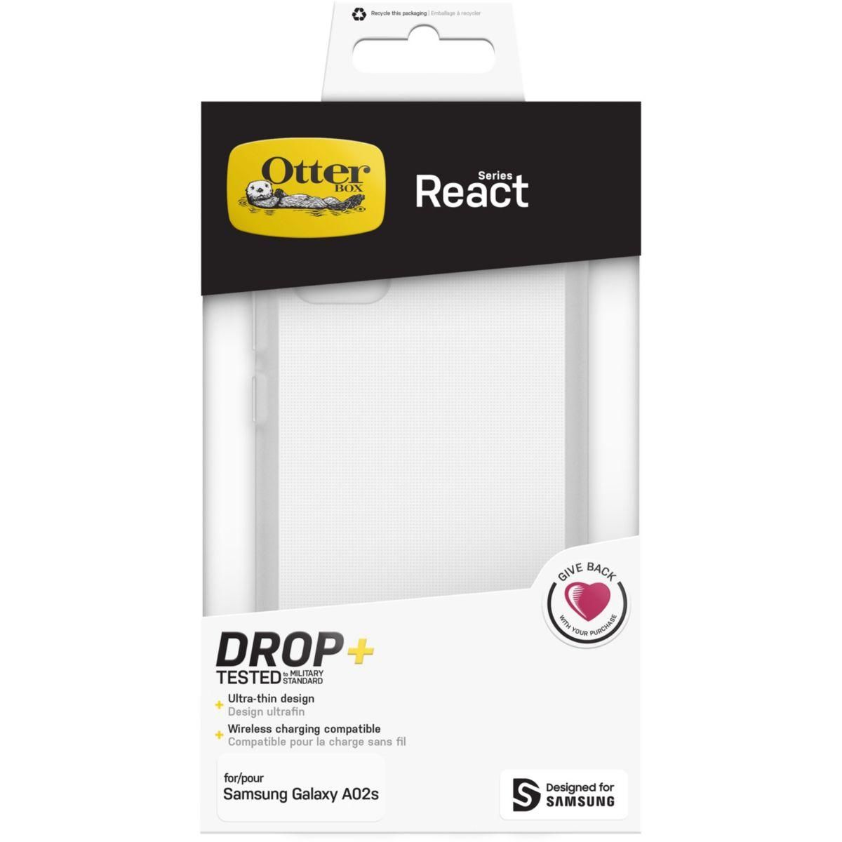 Otterbox Coque Samsung A02s React transparent