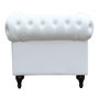 Voir la diapositive 3 : Habitat et Jardin Fauteuil Chesterfield  Aliza  - 111 x 82 x 70 cm - Blanc