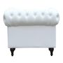 Voir la diapositive 3 : Habitat et Jardin Fauteuil Chesterfield  Aliza  - 111 x 82 x 70 cm - Blanc